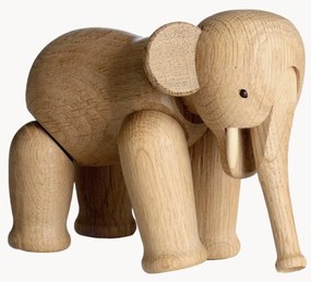 Objeto decorativo artesanal em madeira de carvalho Elephant