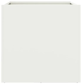 Vasos/floreiras 2 pcs 49x47x46 cm aço branco
