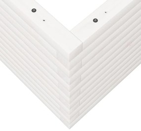 Vaso/floreira de jardim 70x70x45,5 cm pinho maciço branco