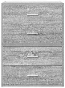 Armários c/ 2 gavetas 2 pcs 60x31x40cm derivados madeira
