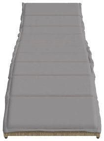 Espreguiçadeira com almofadão 55x199x50 cm vime PE bege