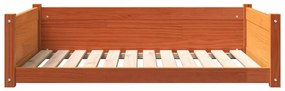 Cama para cães 105,5x75,5x28 cm madeira de pinho castanho mel