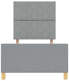 Cama vidaXL Cinza Claro 90x200 cm Tecido