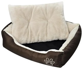 vidaXL Cama para cão castanho e bege XXL