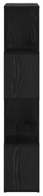 Estante Carvalho preto Madeira de engenharia 60 x 24 x 124 cm