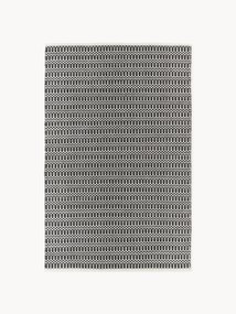 Tapete artesanal para interior e exterior com padrão geométrico Rune