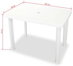 Conjunto bistrô 3 pcs plástico branco