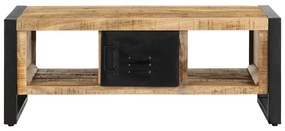Mesa de centro 90x50x36 cm madeira de mangueira áspera maciça