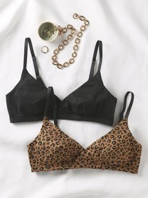 Lote de 2 soutiens de amamentação ENVIE DE FRAISE preto