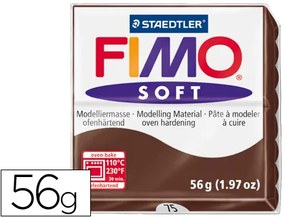 Pasta para Modelar Staedtler Fimo Soft 56 gr Cor Chocolate