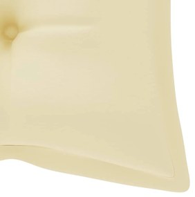 Banco de jardim dobrável com almofadão 118 cm bambu