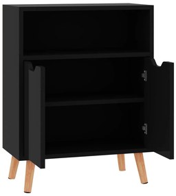 Aparador 60x30x72 cm derivados de madeira preto brilhante