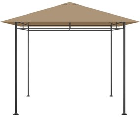 Gazebo 3x3x2,7 m 180 g/m² cinzento-acastanhado