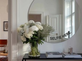 Autocolante para espelho S49 – SELFIE HERE. (round)