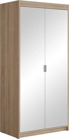 Roupeiro Novduni 114, Carvalho sonoma, 191x90x53cm, 85 kg, Portas para roupeiro: Com dobradiças