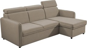 Sofá de canto Temple 127, Cama com arrumação, 220x140x84cm, 109 kg, Pernas: Plástico