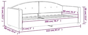 Sofá-cama 80x200 cm veludo rosa