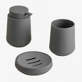 Conjunto De Banheiro Garanis Cinza Níquel - Sklum