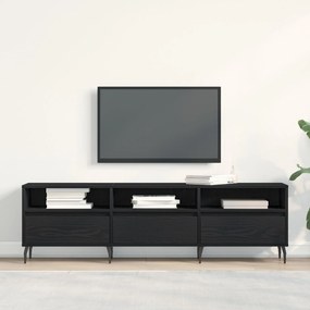 Cabide de TV vidaXL Carvalho Preto 150x30x44,5 cm Madeira de Engenhari