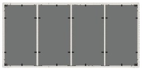 Mesa de jardim com tampo de vidro 190x90x75 cm vime PE branco