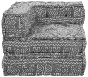 Pouf Modular - Cinza Claro, 70x70x54 cm, Tecido