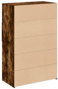 Armário alto 80x42,5x124cm derivados de madeira carvalho fumado