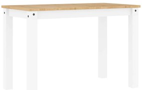 4 pcs conjunto de jantar Panama madeira pinho maciça branco