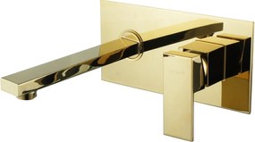 Mexen Cube torneira de lava-louças embutida, dourada - 73115-50