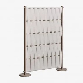 Atuns De Tela De Alumínio E Corda Beige Creme & 105 X 150 Cm - Sklum