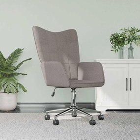 vidaXL Cadeira de descanso tecido cinzento-acastanhado