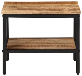 Mesa de centro 45x45x35 cm madeira de mangueira áspera maciça