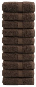 Toalhas de bidé premium SOLUND 10pcs 30x50 cm 600 gsm castanho