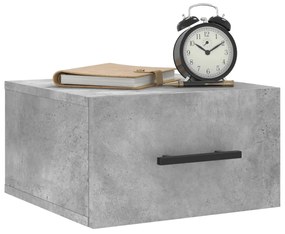 Mesas de cabeceira parede 2 pcs 35x35x20 cm cinza cimento