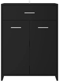 4 pcs conjunto de móveis de casa de banho preto