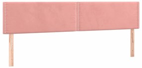Cama boxspring com colchão 120x190 cm veludo rosa