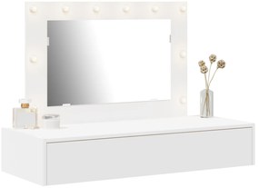 Mesa de Maquilhagem Suspensa com Luzes LED Brancas