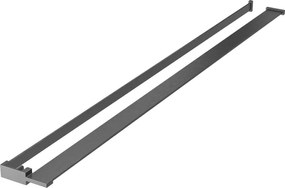 Mexen prateleira para cabine de duche com toalheiro, gun gray escovado - 800-02-66