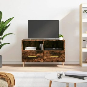 vidaXL Móvel de TV 80x36x50 cm derivados de madeira carvalho fumado