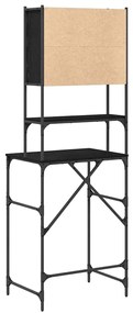 Armário para Máquina de Lavar Carvalho Preto 68x48.5x194 cm