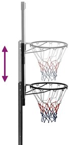 Tabela de basquetebol 235-305 cm policarbonato transparente