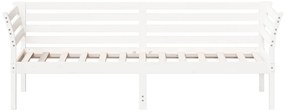 Cama dia sem colchão branco 100x200 cm pinho de madeira maciça