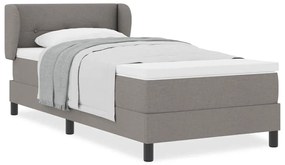 Cama Box com Colchão vidaXL Taupe 80x200 cm Tecido