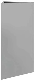 Vaso/floreira jardim 2pcs triangular 40x40x75cm aço galvanizado