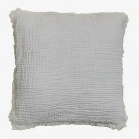 Almofada Quadrada De Gaze De Algodão (45x45 Cm) Jobert Azul Cielo - Sklum