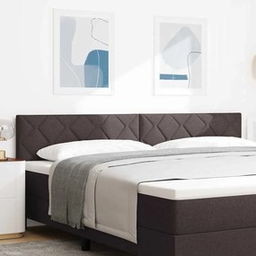 Cabeceira LED vidaXL Design Blocos de Diamante Castanho 200 cm Tecido