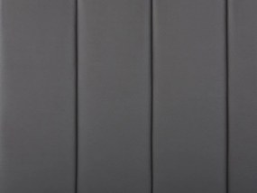 Cama de casal em pele sintética cinzenta 160 x 200 cm POITIERS Beliani