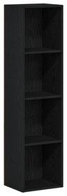 vidaXL | Gabinete de Livros | Carvalho preto 36 x 30 x 143 cm