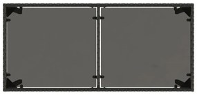 5 pcs conjunto de jantar p/ jardim c/ almofadões vime PE preto