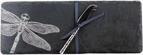 Tábua de cortar queijo com faca de queijo Dragonfly, conjunto de 2