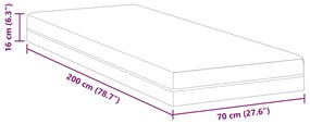 Colchões Branco, Cinza 70 x 200 cm